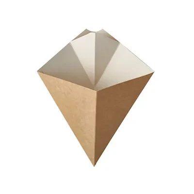 Rożek kartonik na frytki z miejscem na dip mały.webp