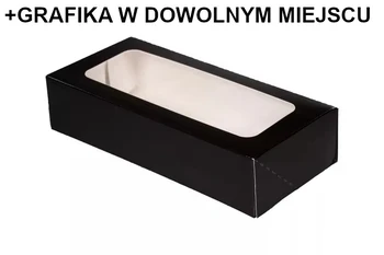 Czarne Opakowanie Papierowe Na Sushi 22x9x5cm nadruk.webp