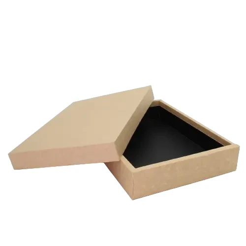 Pudełko papierowe na sushi 30x22x5cm kraft-czarne z pokrywką.webp