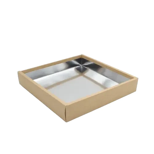 Pudełko papierowe na sushi 32x32x5cm kraft-srebrne.webp
