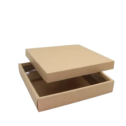 Pudełko papierowe na sushi 32x32x5cm kraft-srebrne+pokrywka.webp