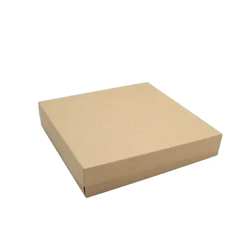 Pudełko papierowe na sushi 32x32x5cm kraft zamknięte.webp