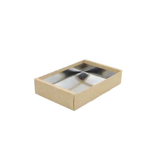 Pudełko papierowe na sushi 25x16x5cm kraft-srebrne.webp