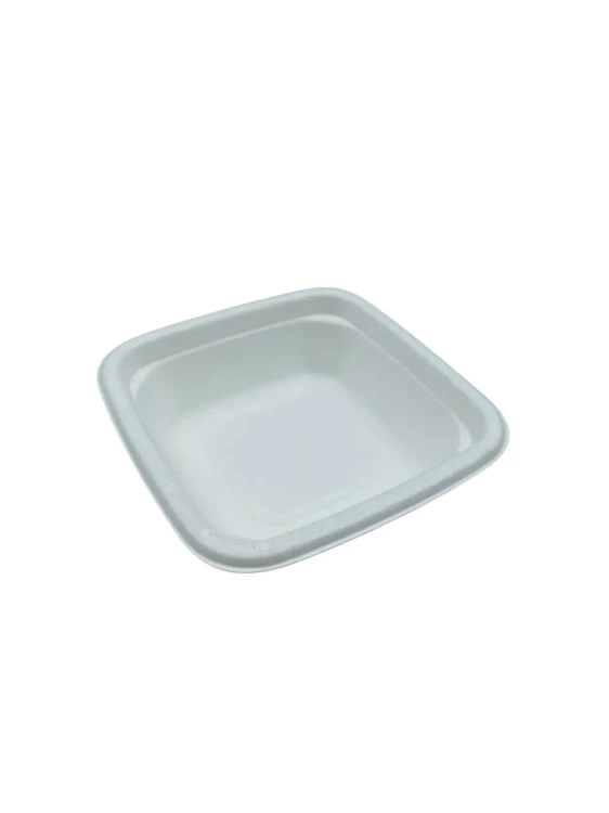 Miska z trzciny cukrowej 110ml kwadratowa na lody lub desery - 1.webp