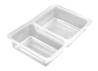 Pojemnik do zgrzewu 2-kom. 255x160x42mm transparentny a'400.webp
