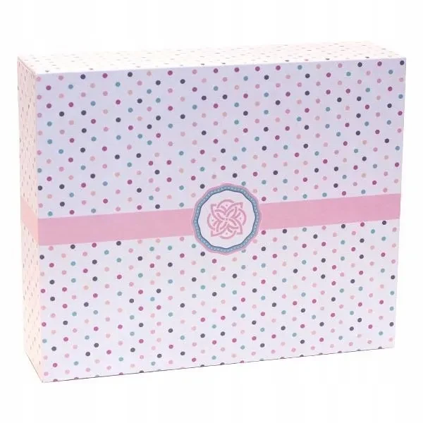 Pudełko kartonowe do ciast/tortów 250x210x70mm KROPKI.webp
