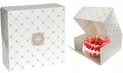 Pudełko kartonowe do ciast/tortów 300x300x125mm ROZETA.webp