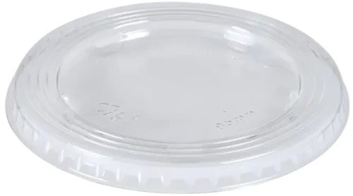 Pokrywka do kubków ø95 płaska bez otworu transparentna PET.webp