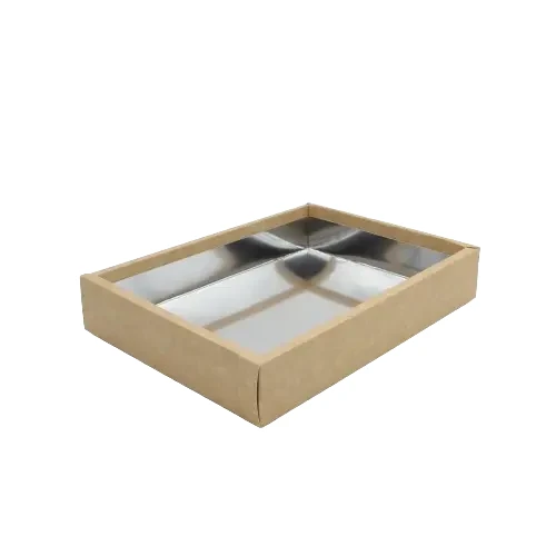 Pudełko papierowe na sushi 30x22x5cm kraft-srebrne.webp