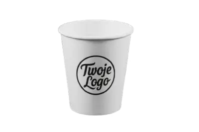 Kubek papierowy 2W - 250ml biały z nadrukiem.webp