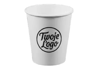 Kubek Papierowy 2W - 300ml biały z nadrukiem.webp