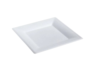 Nowoczesny kwadratowy talerz z trzciny cukrowej 15,5 x 15,5 x 1,7 cm do eleganckich dań bankietowych.png