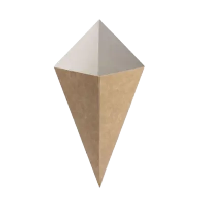 Brązowy rożek na Bubble Waffle (155x260 mm) – Bestseller street foodu.webp