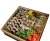 Pudełko papierowe na sushi 32x32x5cm kraft-srebrne+przekładka sushii.webp