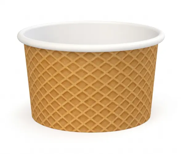Miska na lody 110ml z papieru ze wzorem wafelka.webp