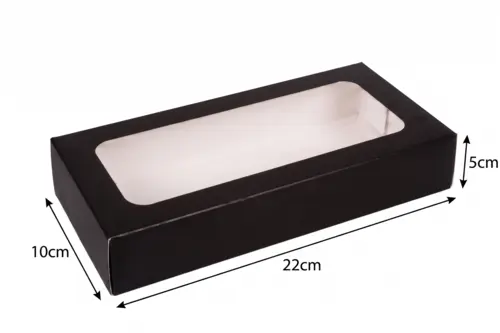 Pudełko na sushi z okienkiem 22x10x5cm czarne.webp