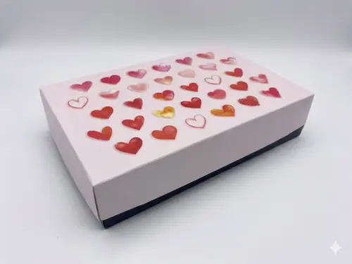 Pudełko papierowe na sushi z wkładką na romantyczny wieczór 30x22x5cm.webp