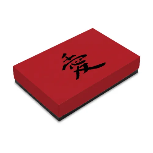 Pudełko na sushi z wkładką 25x16x5cm czerwone ze znakiem japońskim.webp