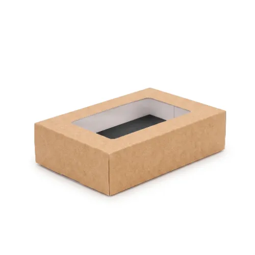Wkładka czarna do pudełka na sushi 19x13x5cm pudełko kraft z okienkiem.webp