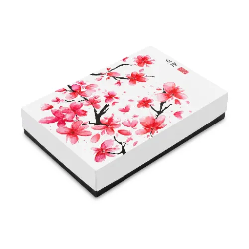 Pudełko na sushi z wkładką 25x16x5cm Sakura białe.webp