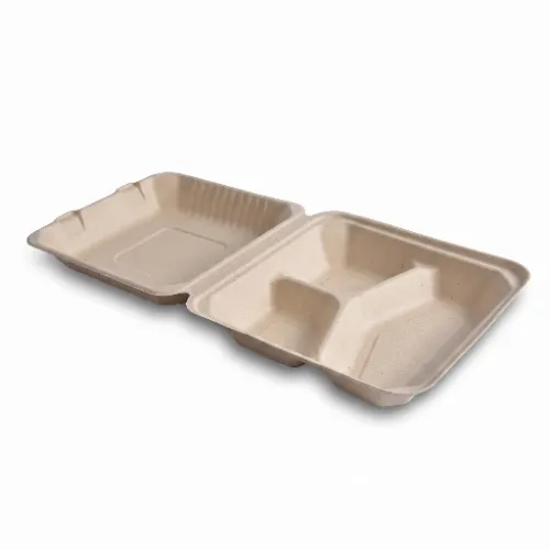 Menubox z trzciny cukrowej 3-komorowy 25x23x8,6cm brązowy.webp