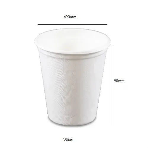 Kubek z trzciny cukrowej 300ml ø90mm z wymiarami.webp
