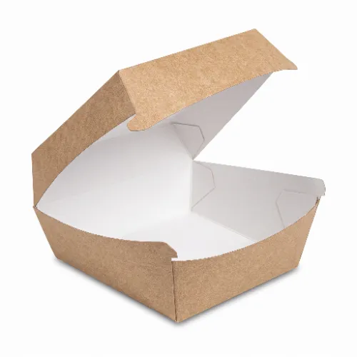 Burger box papierowy 11,5x11,5x7,5cm biało-brązowy mały.webp