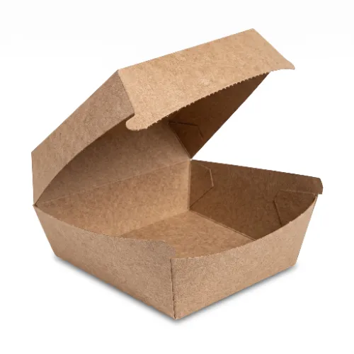 Burger box papierowy 13,5x13,5x6,5cm średni kraft.webp