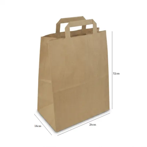 Torba cateringowa papierowa 26x14x32cm kraft z wymiarami.webp