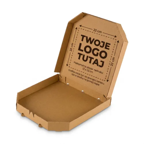 Karton na pizzę 32x32x4cm boki ścięte szaro-szary.webp