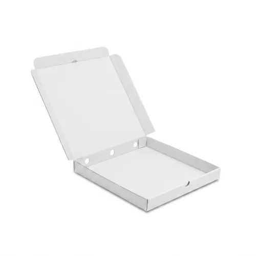 Karton na pizzę 24x24x4cm boki ścięte biało-biały.webp