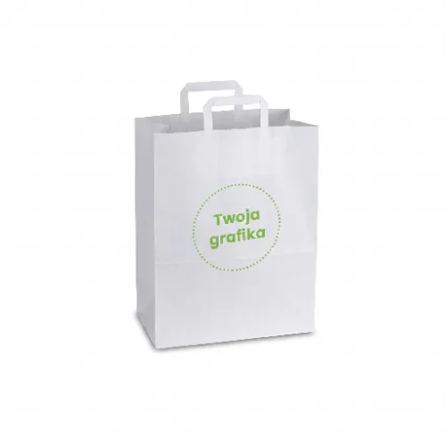 Torba papierowa biała 26x14x32cm z NADRUKIEM.webp