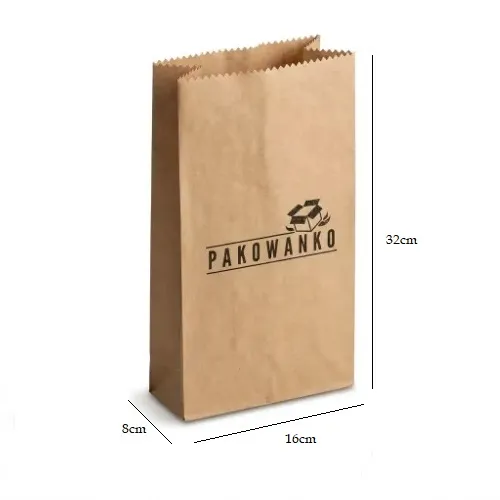 Torba fałdowa 16x8x32cm brązowa z nadrukiem z wymiarami.webp