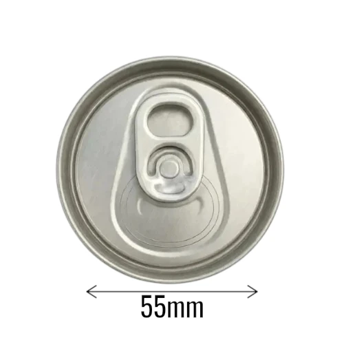 Wieczko do puszek PET ø55mm srebrne z wymiarami.webp