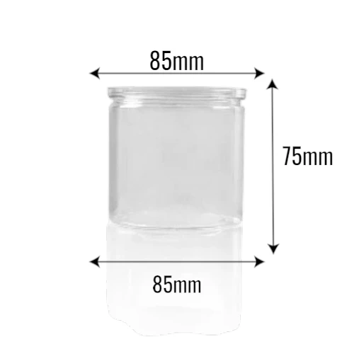 Puszka PET 430ml ø85mm (typu słoik)  z wymiarami .webp