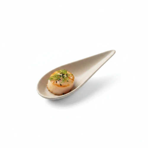 Fingerfood z trzciny cukrowej Łyżka z porcją fingerfood.webp