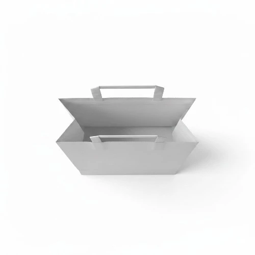 Torba papierowa 26x15x41cm biała ucho płaskie widok z góey.webp