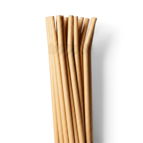 Słomka papierowa ø7mm 200mm kraft łamana od dołu.webp