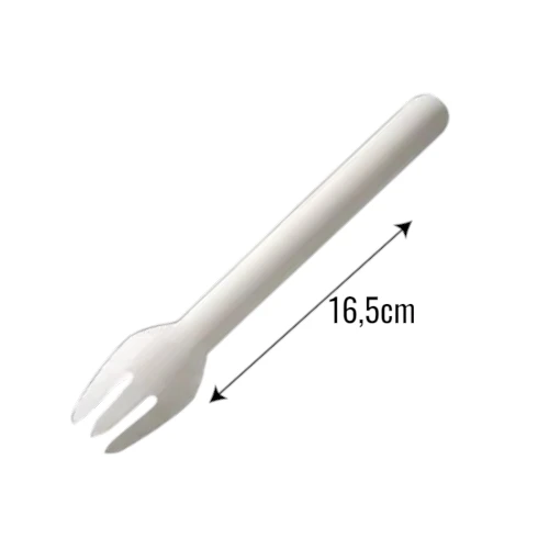 Widelec papierowy 16,5 cm  z wymiarami.webp