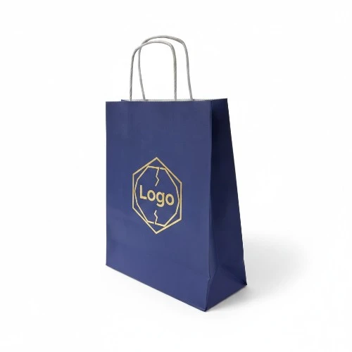 Torba papierowa MINI ECO 18x8x22,5cm granatowa z logo.webp