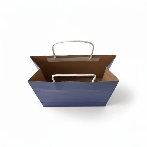 Torba papierowa MINI ECO 18x8x22,5cm granatowa widok z góry.webp