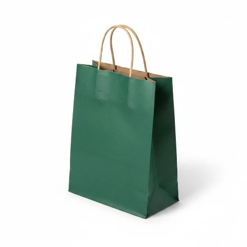 Torba papierowa MINI ECO 18x8x22,5cm ciemnozielona.webp