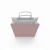 Torba papierowa MINI PASTELE 18x8x22,5cm różowa widok z góry.webp