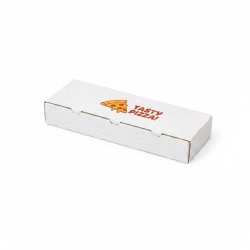 Pizza box trio nadruk w dwóch kolorach na pudełku białym .webp