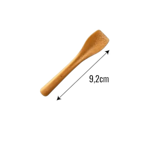 Łyżeczka z włókien drzewnych WPC 9,2cm wielorazowa  z wymiarami .webp