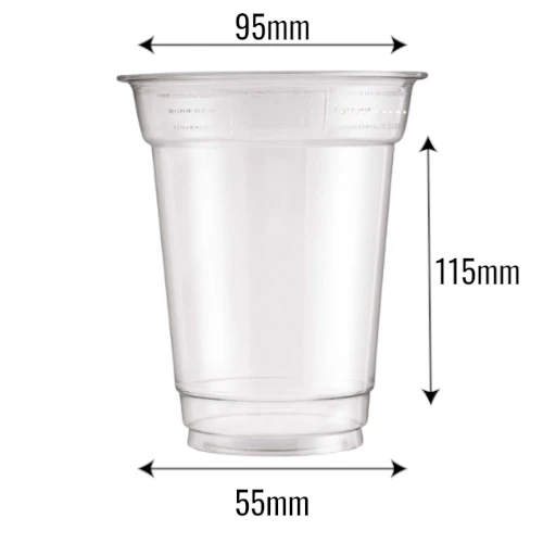 Kubek PET 300ml ø95mm z wymiarami .webp