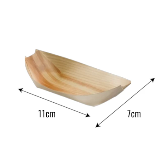 Łódka bambusowa 11 cm  z wymiarami.webp