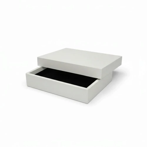 sushi box 26x19cm  biały dół, biała góra - widok z boku .webp