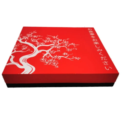 Sushi box 32x32cm  dno czarne góra czerwień .webp