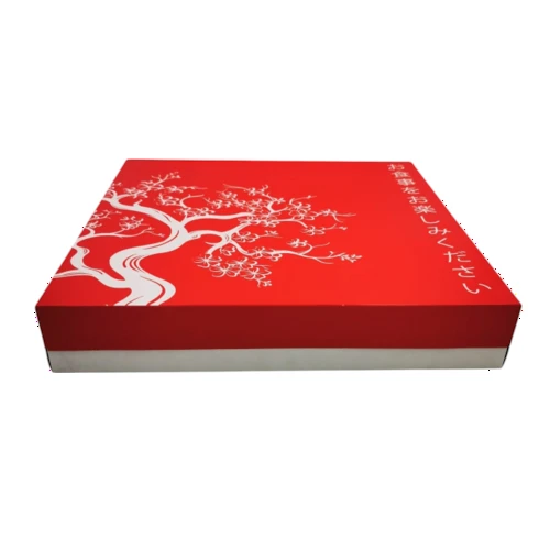 Sushi box 32x32cm dno białe góra czerwień .webp